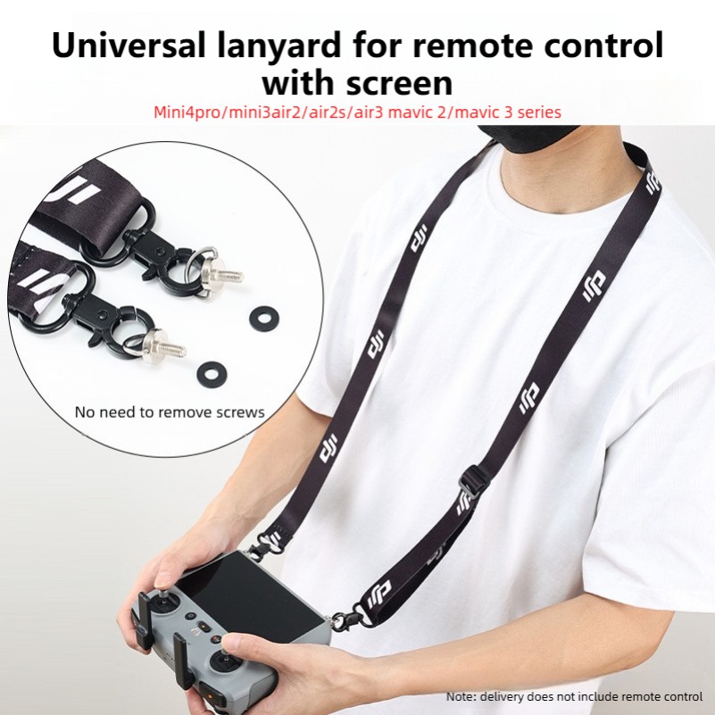 Dji Drone Mini 4 Pro - DJI RC 2 リモートコントローラー用、落下防止機能付きで長さ調節可能なネックストラップ。Mini 5/4/3 Pro、Air3、Mavic3