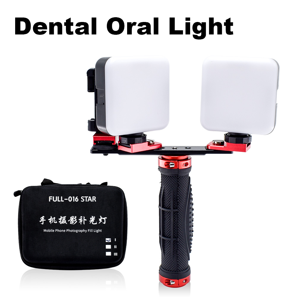Photography Lighting Handheld - ハンドヘルド三脚付き写真撮影用LED電話ライト、歯科用口腔写真撮影用ポータブルリングライト