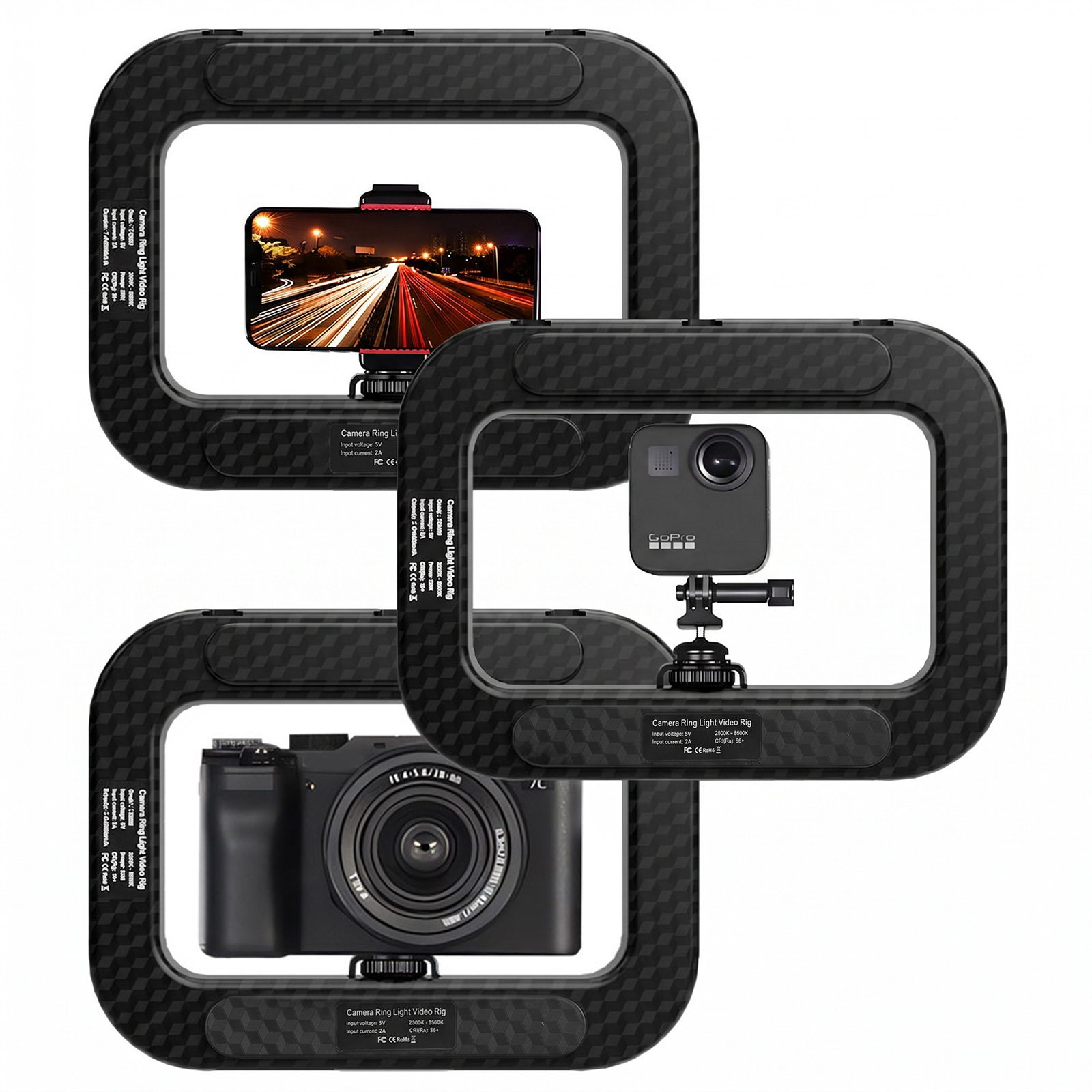 Photography Lighting Handheld - ポータブルスクエアフィルライト 多目的ハンドヘルド自撮りライト 調整可能なバイカラー写真撮影用フィルランプ レコーディングやVlog撮影に最適