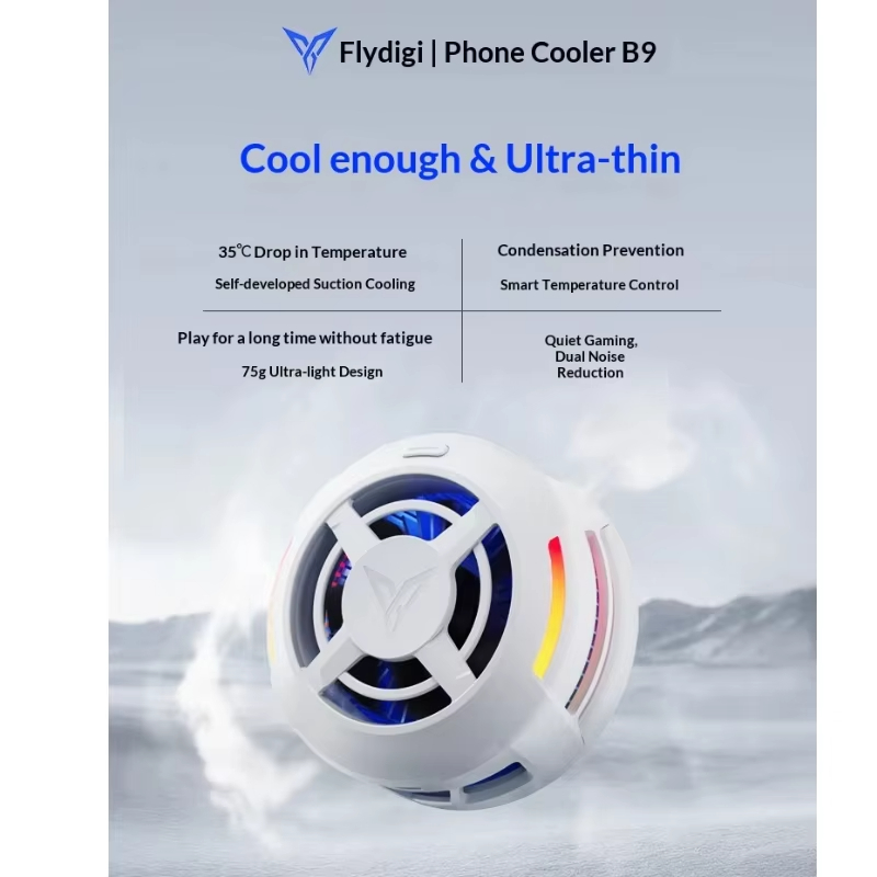 Photography Lighting Game - Flydigi B9 磁気半導体式スマホクーラー 超軽量75g 静音設計 スマホ