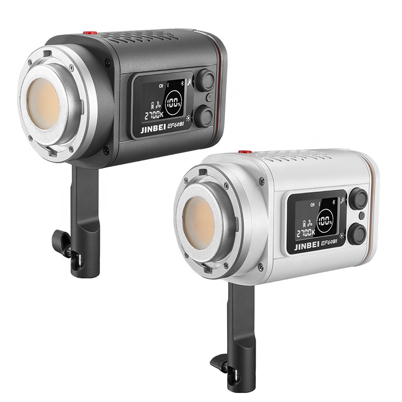 Photography Lighting Handheld - JINBEI EF-60BI 60 ワット写真撮影照明ポータブル超コンパクトハンドヘルド屋外 LED ビデオライトキットキャリングケース付き良好