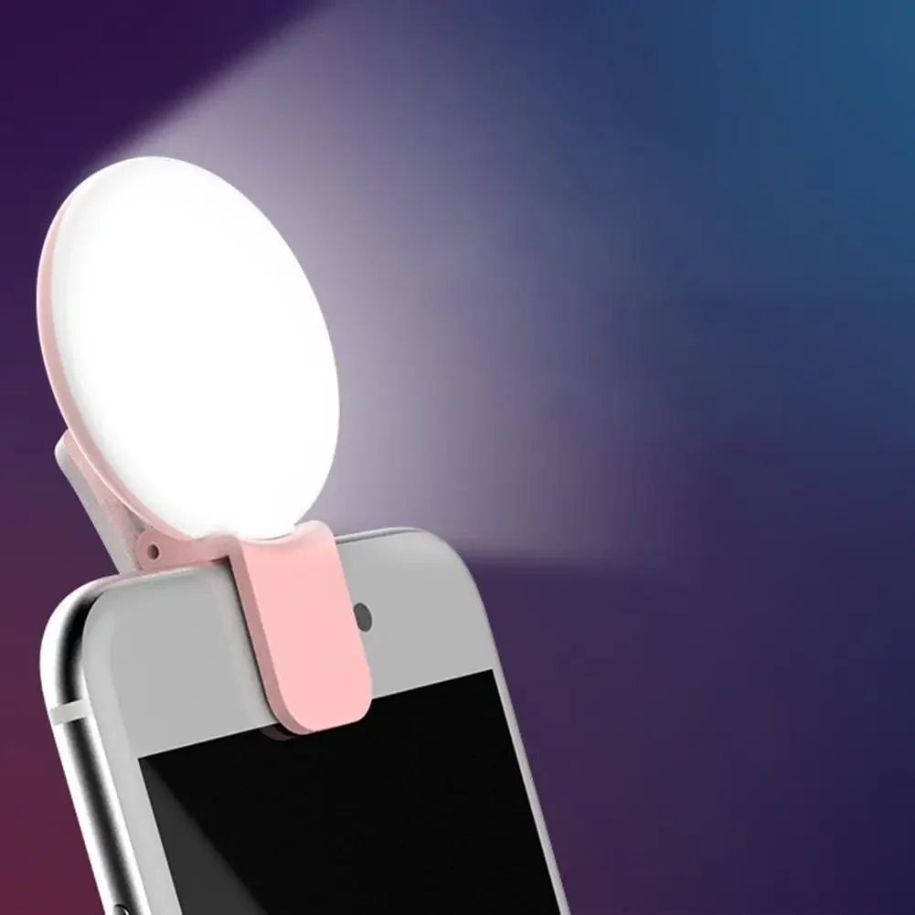 Photography Mobile Lighting - 携帯電話 LED Selfie リングライトポータブルミニ耐久性のある実用的な 3 ストップ調光サークル写真クリップ補助光