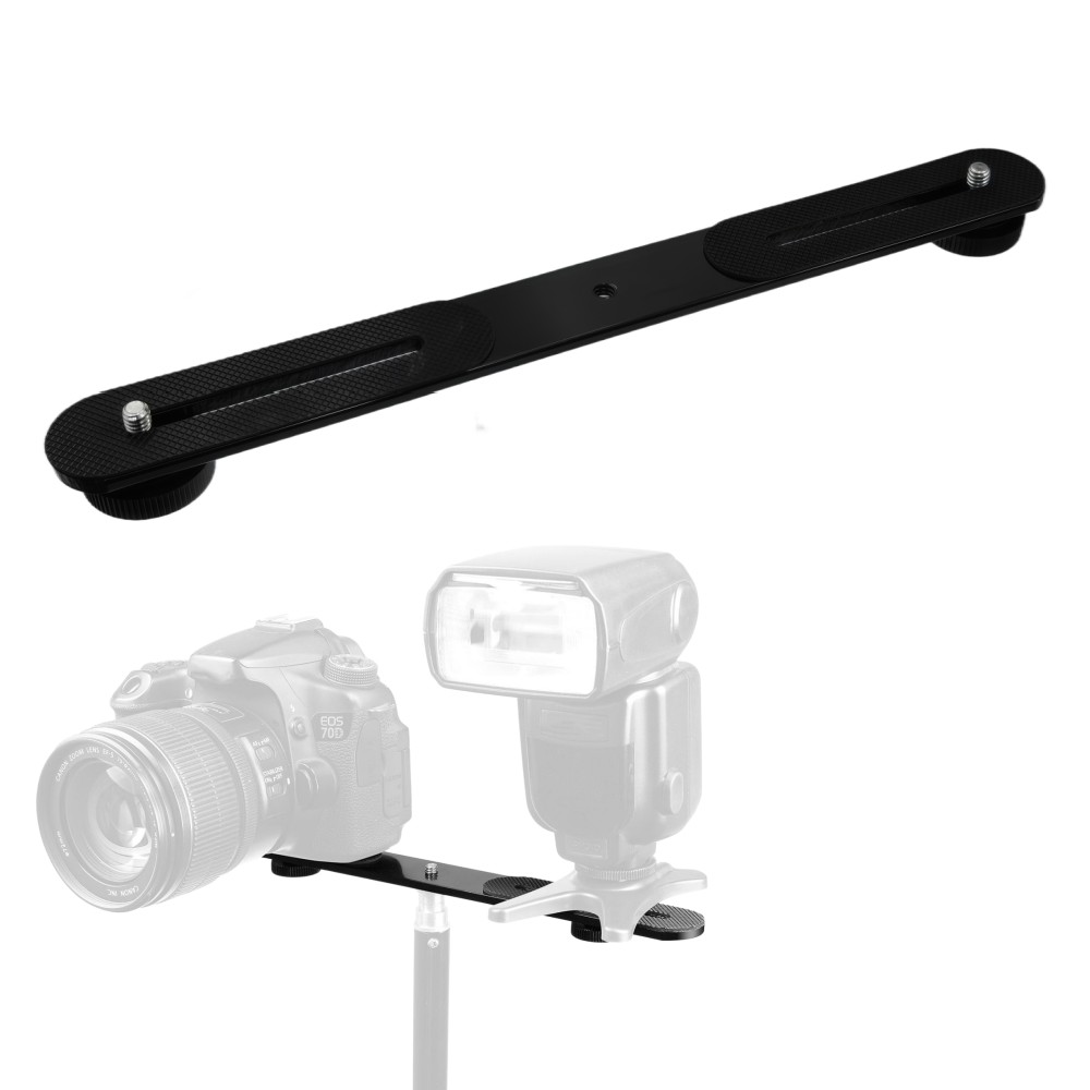 デュアルフラッシュブラケット 1/4インチネジ ホットシュー - Photography Lighting Description のレビューと価格