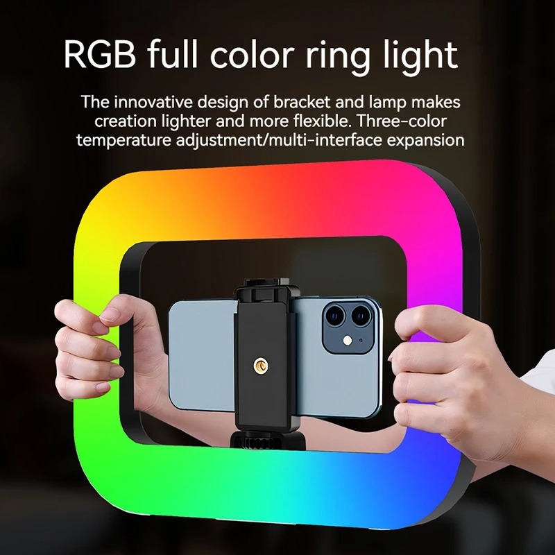 RGBハンドヘルドリングライト、携帯用、スマートフォン用、ラ - Photography Lighting Handheld のレビューと価格