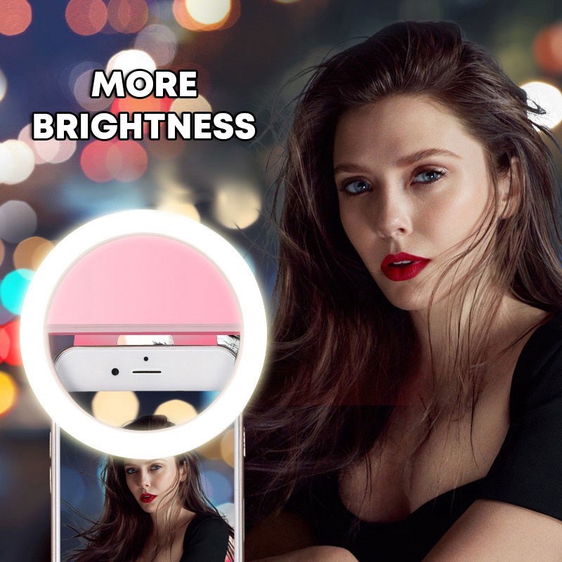 LEDセルフィーリングライト,3レベル調整モード,USB充電 - Photography Lighting Description のレビューと価格