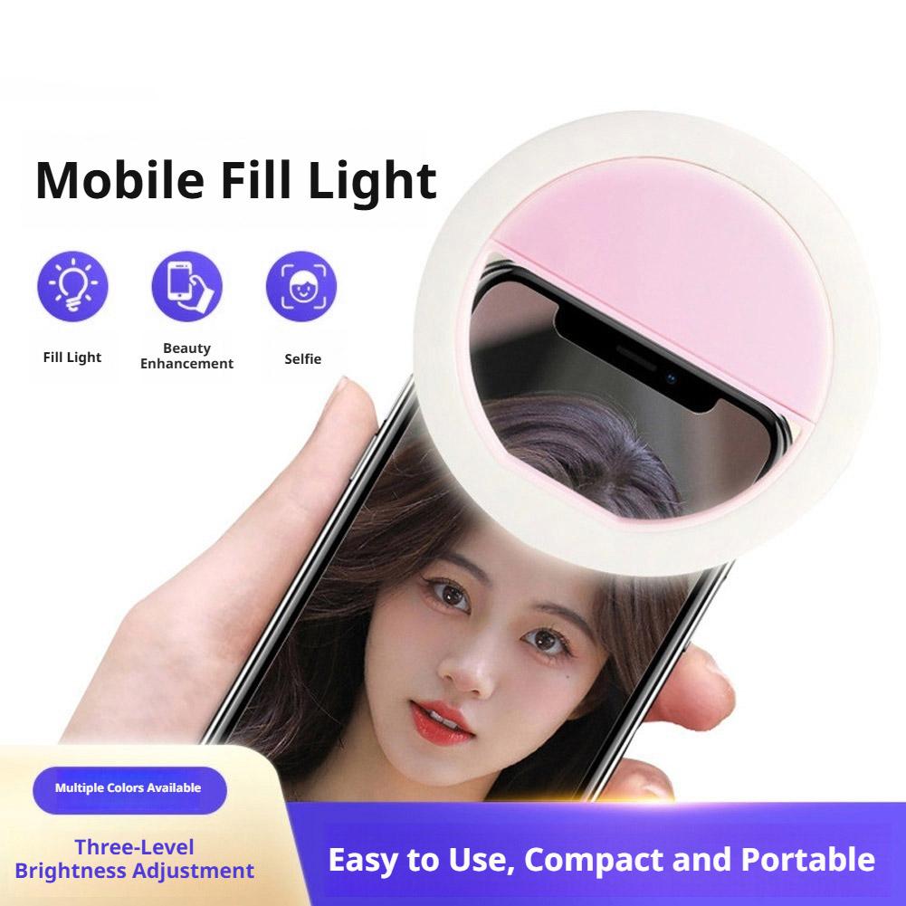 クリップ式自撮りリングライト 充電式USB充電 3段階の明る - Photography Lighting Description のレビューと価格