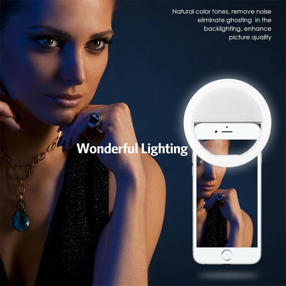 クリップ式自撮りリングライト 充電式USB充電 3段階の明る - Photography Lighting Description のレビューと価格