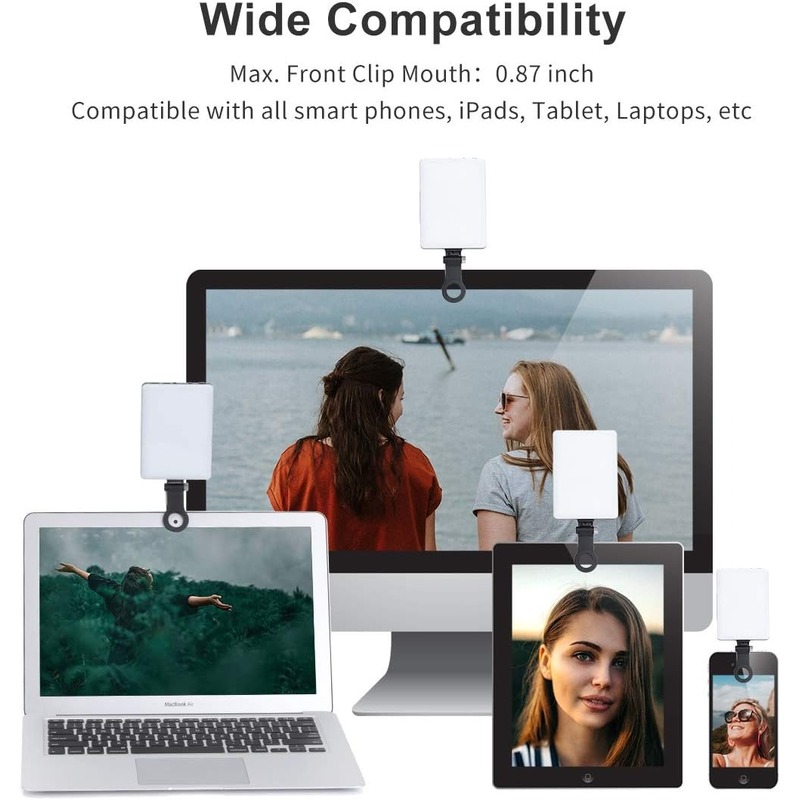 LEDポータブルクリップオン自撮りライト; ビデオ会議用照明 - Photography Lighting Description のレビューと価格