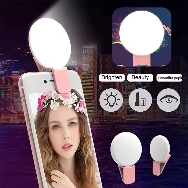 携帯用ミニ自撮りリングライト、LEDランプ、USB充電式、写 - Photography Lighting Description のレビューと価格
