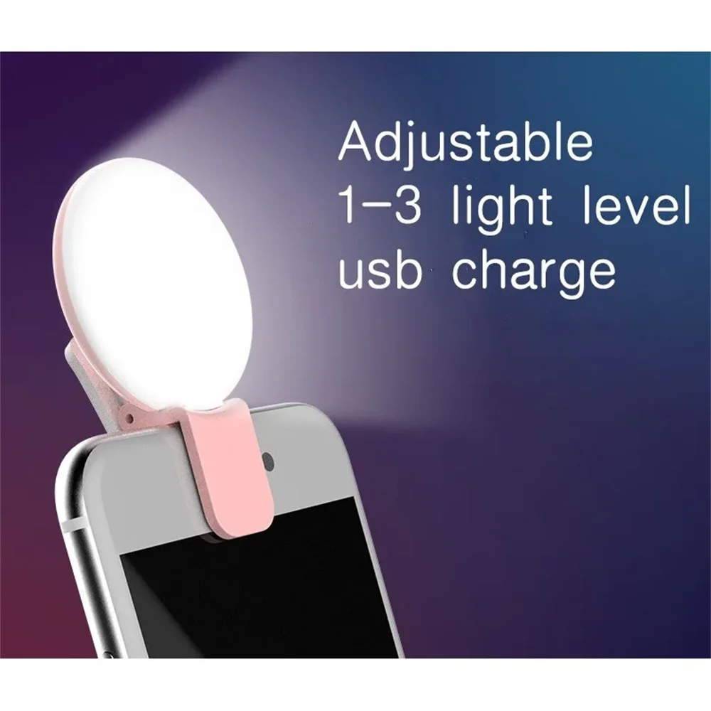 携帯用ミニ自撮りリングライト、LEDランプ、USB充電式、写 - Photography Lighting Description のレビューと価格